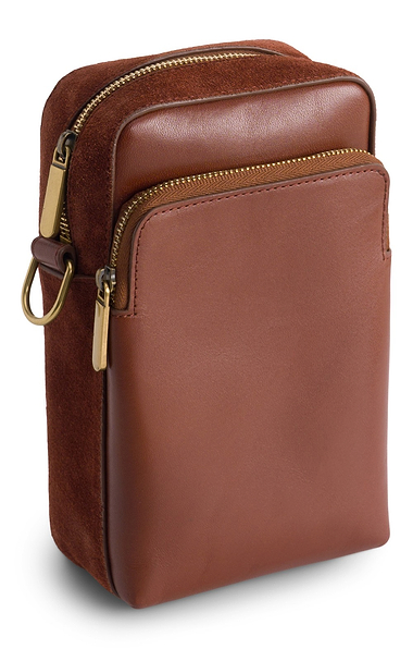 Ladies House of Bruar Eva Leather Phone Bag