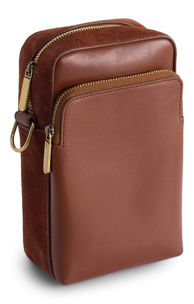 Ladies House of Bruar Eva Leather Phone Bag