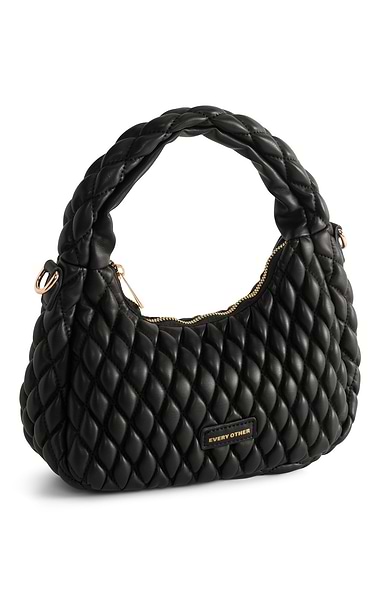 Ladies Quilted Grab Crossbody Bag