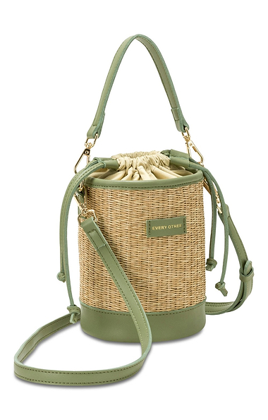 Ladies Straw Bucket Bag