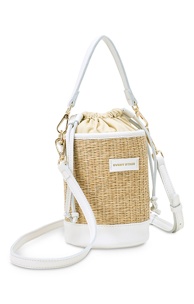 Ladies Straw Bucket Bag