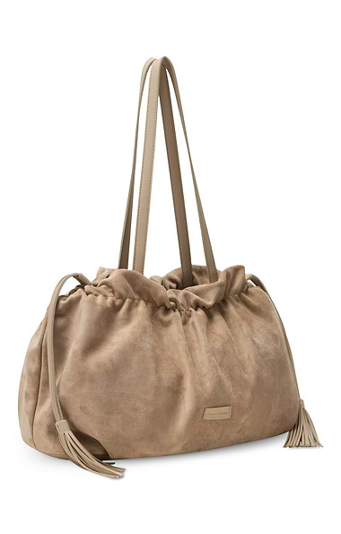Ladies Drawstring Tassel Shoulder Bag