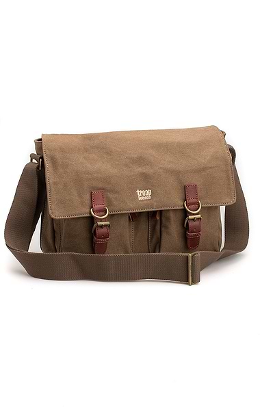 Ladies Troop London Double Buckle Flap Over Bag