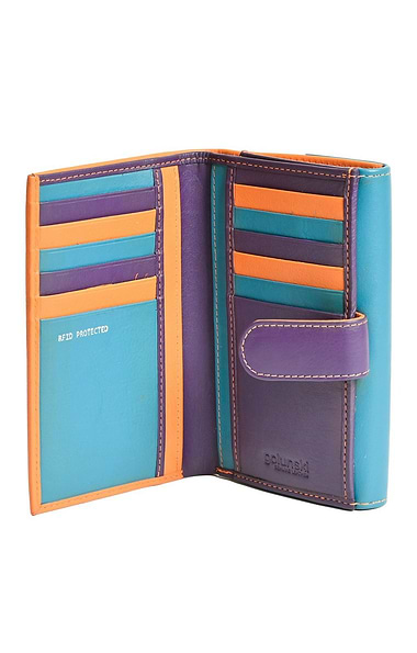 Ladies Two Tone Large Clip Purse