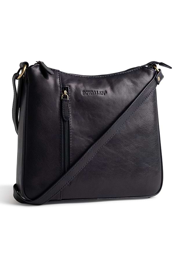 Ladies Leather Side Zip Strap Bag