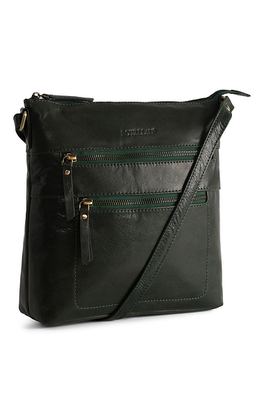 Ladies Double Zip Crossbody Bag