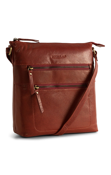 Ladies Double Zip Crossbody Bag