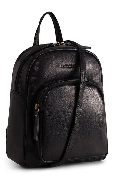 Ladies Front Pocket Leather Backpack