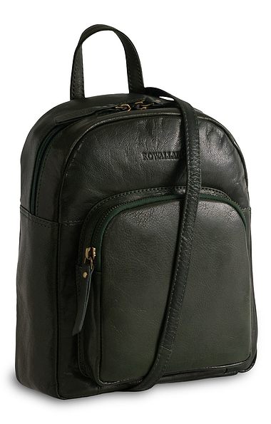 Ladies Front Pocket Leather Backpack