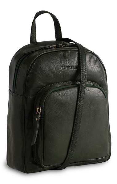 Ladies Front Pocket Leather Backpack