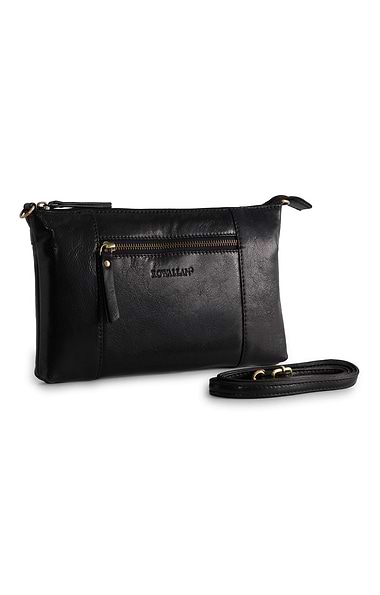 Ladies Front Zip Long Crossbody Bag
