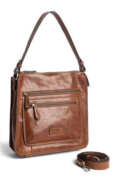 Ladies Gianni Conti Front Pocket Shoulder Bag