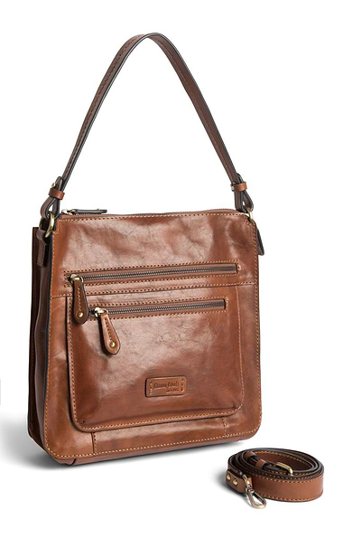 Ladies Gianni Conti Front Pocket Shoulder Bag