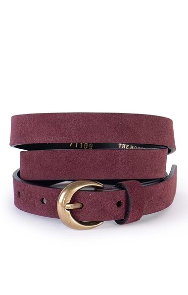 Ladies 2cm Suede Belt