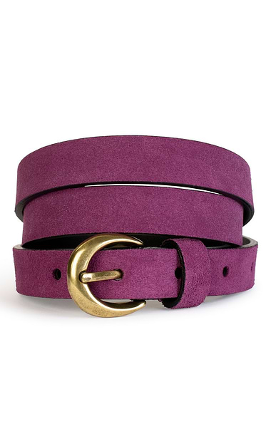 Ladies 2cm Suede Belt