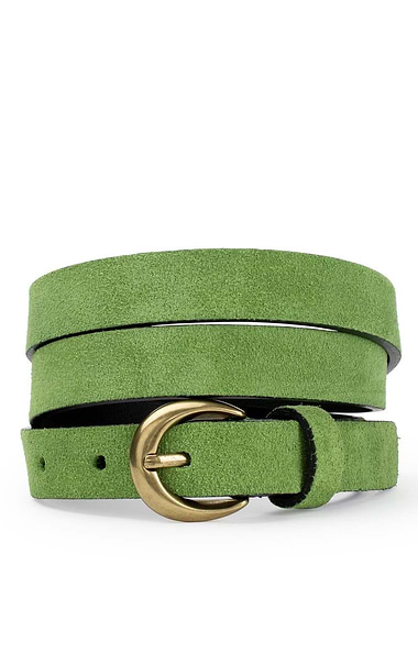 Ladies 2cm Suede Belt