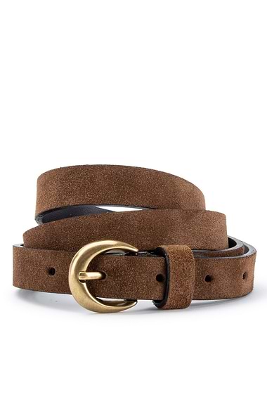 Ladies 2cm Suede Belt