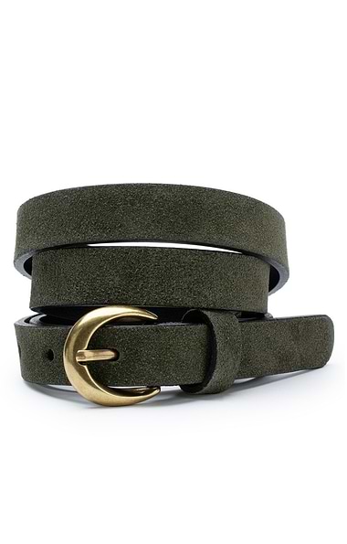 Ladies 2cm Suede Belt