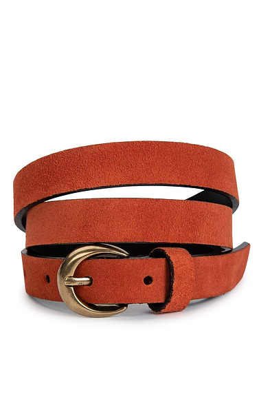 Ladies 2cm Suede Belt