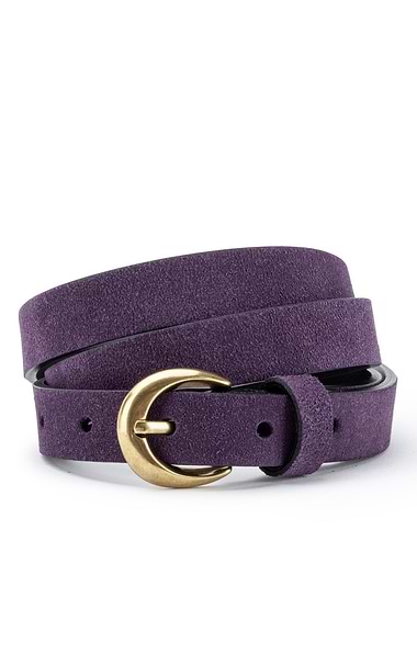 Ladies 2cm Suede Belt