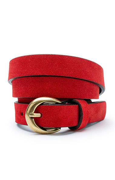 Ladies 2cm Suede Belt