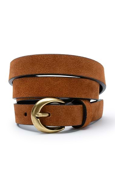 Ladies 2cm Suede Belt