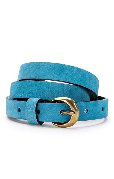 Ladies 2cm Suede Belt