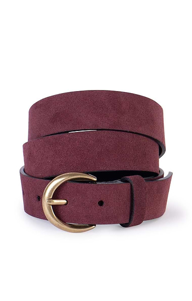 Ladies 3cm Suede Belts