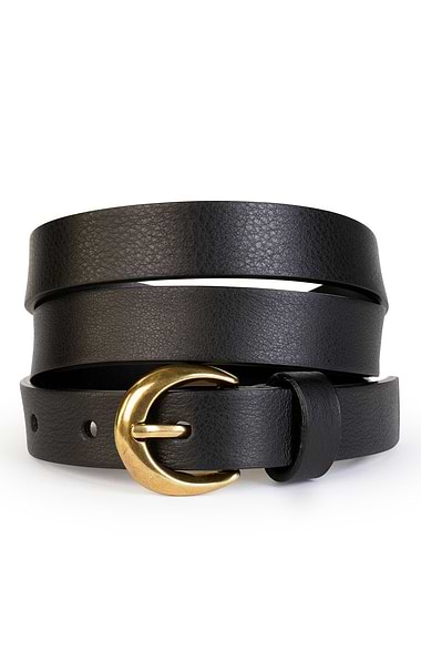 Ladies 2cm Leather Belt