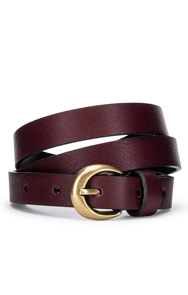 Ladies 2cm Leather Belt