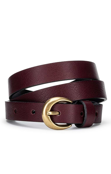 Ladies 2cm Leather Belt