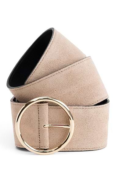 Ladies Wide Suede Belt