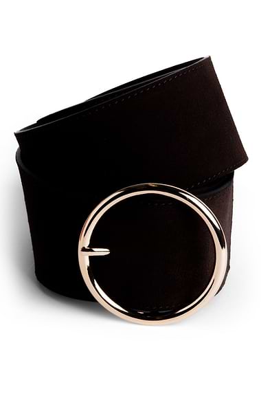 Ladies Wide Suede Belt