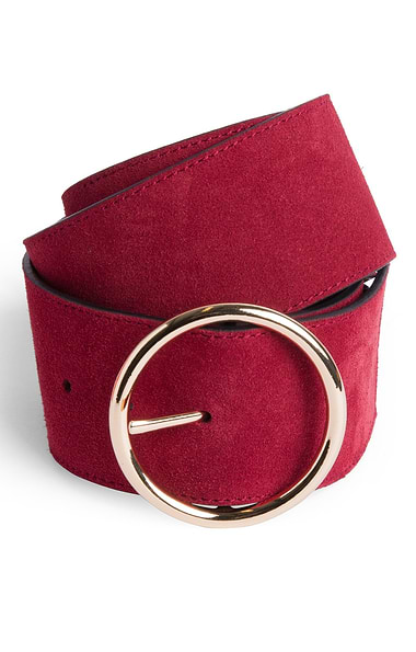 Ladies Wide Suede Belt