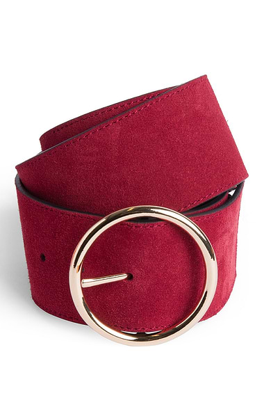 Ladies Wide Suede Belt