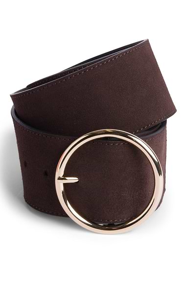 Ladies Wide Suede Belt