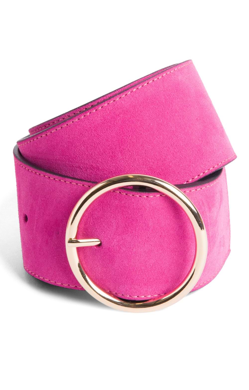 pink suede belt