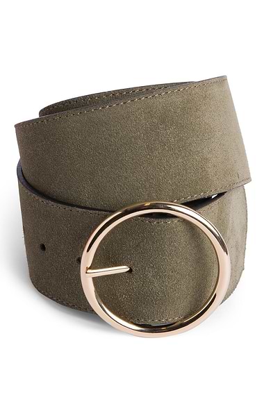 Ladies Wide Suede Belt