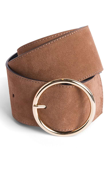 Ladies Wide Suede Belt