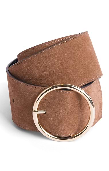 Ladies Wide Suede Belt
