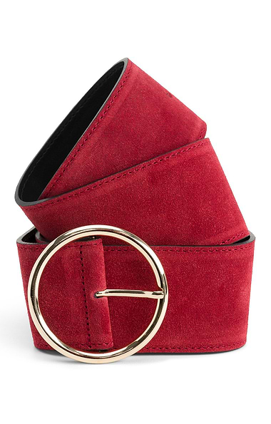 Ladies Wide Suede Belt