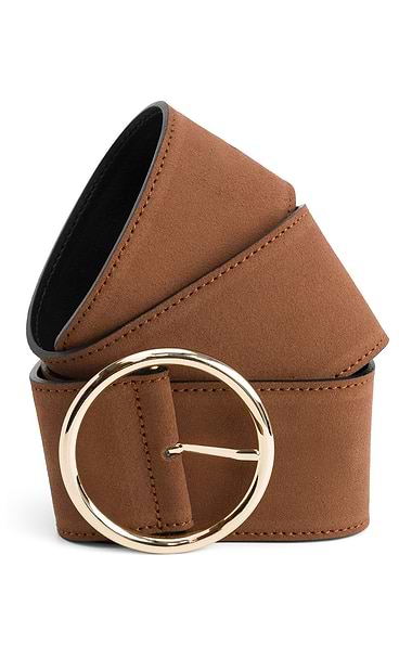 Ladies Wide Suede Belt