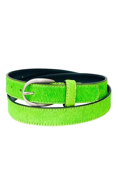 Ladies Pony Hair Leather Belt