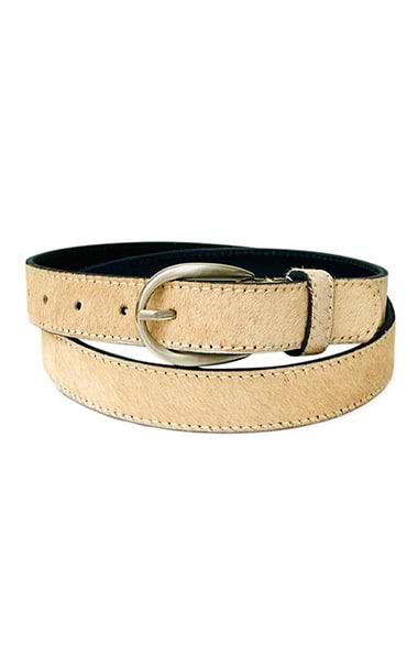 Ladies Pony Hair Leather Belt