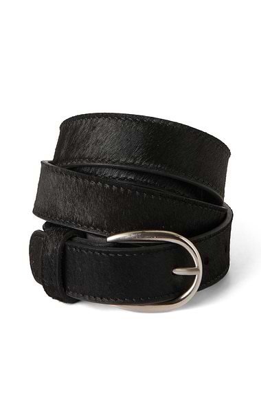Ladies Pony Hair Leather Belt