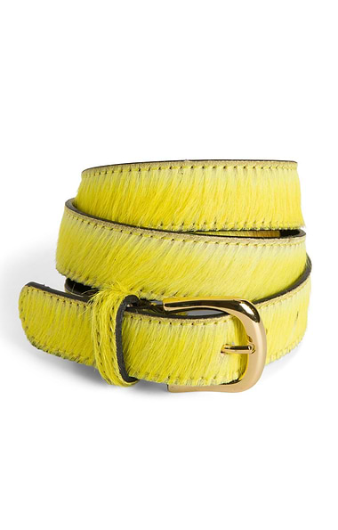 Ladies Pony Hair Leather Belt