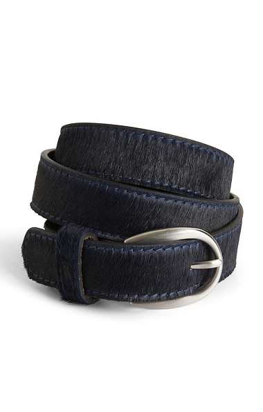Ladies Pony Hair Leather Belt