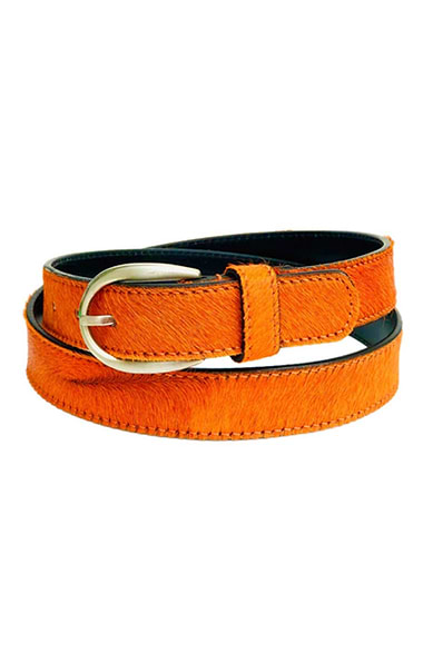 Ladies Pony Hair Leather Belt
