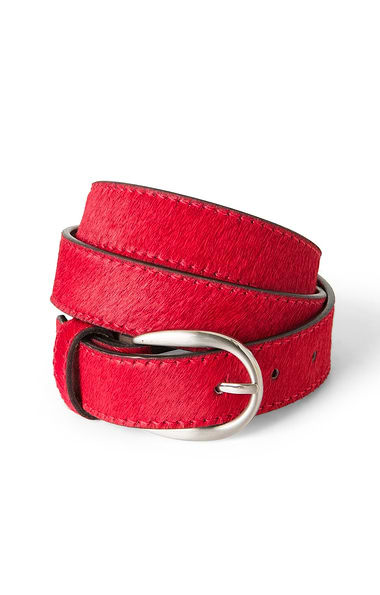 Ladies Pony Hair Leather Belt