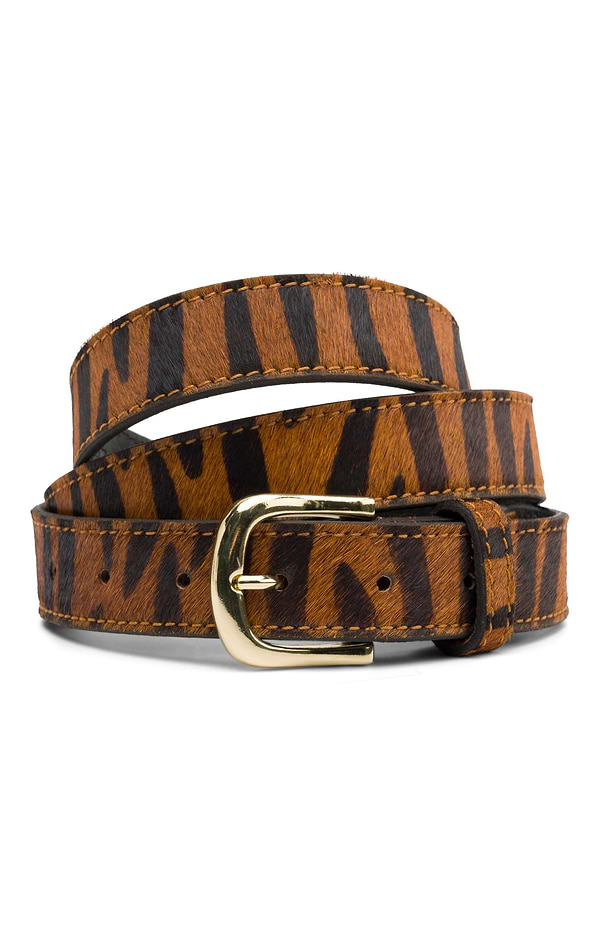 Ladies Pony Hair Leather Belt